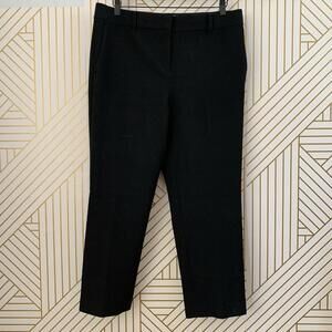 Ann Taylor The Kate Wide Leg Crop Pant Curvy Fit black cropped crop ankle 10